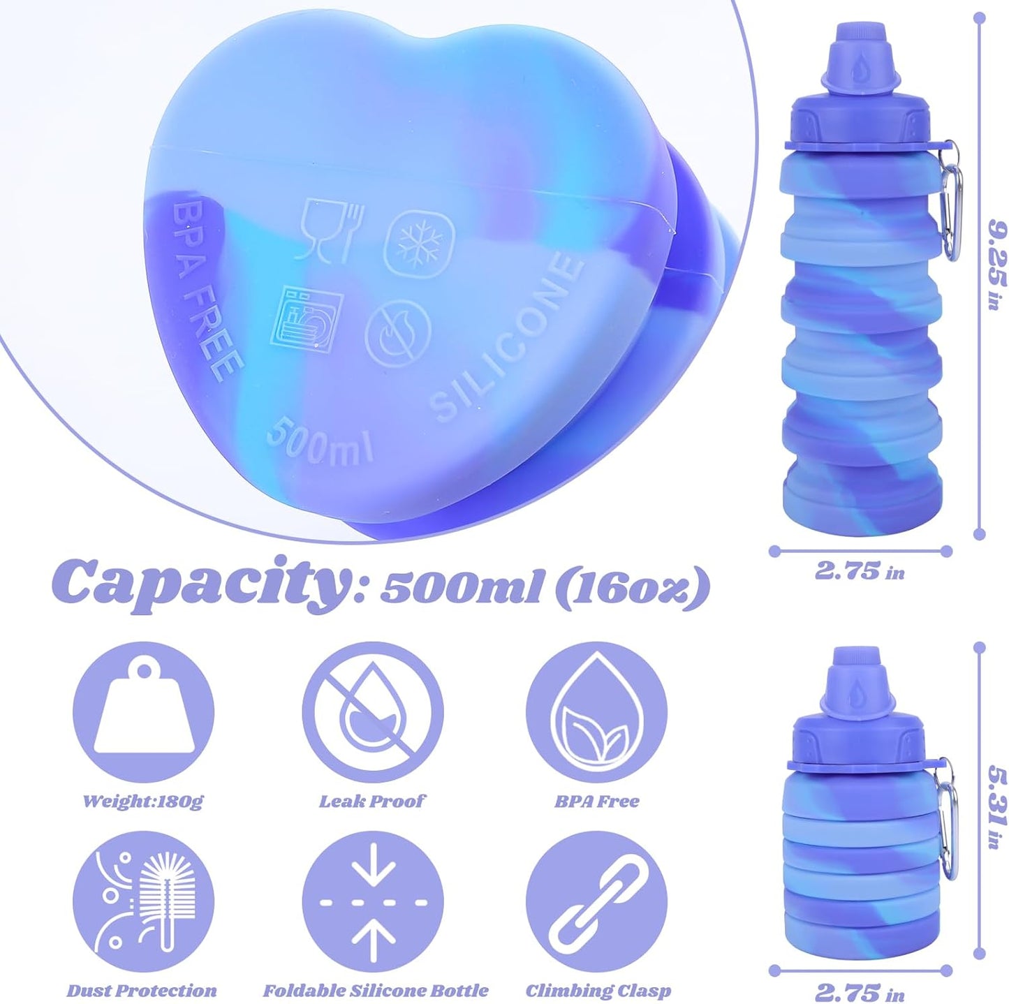 FlexiHydrate - Bouteille d'eau compacte pliable pour les voyages