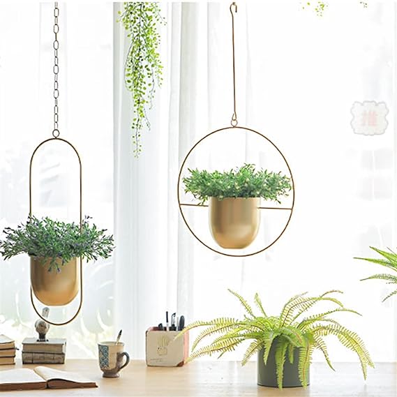 Hanging Flower Pot Floroux in Metal | Modern Plant Container | Indoor & Outdoor Decor | Space Saver & Stylish