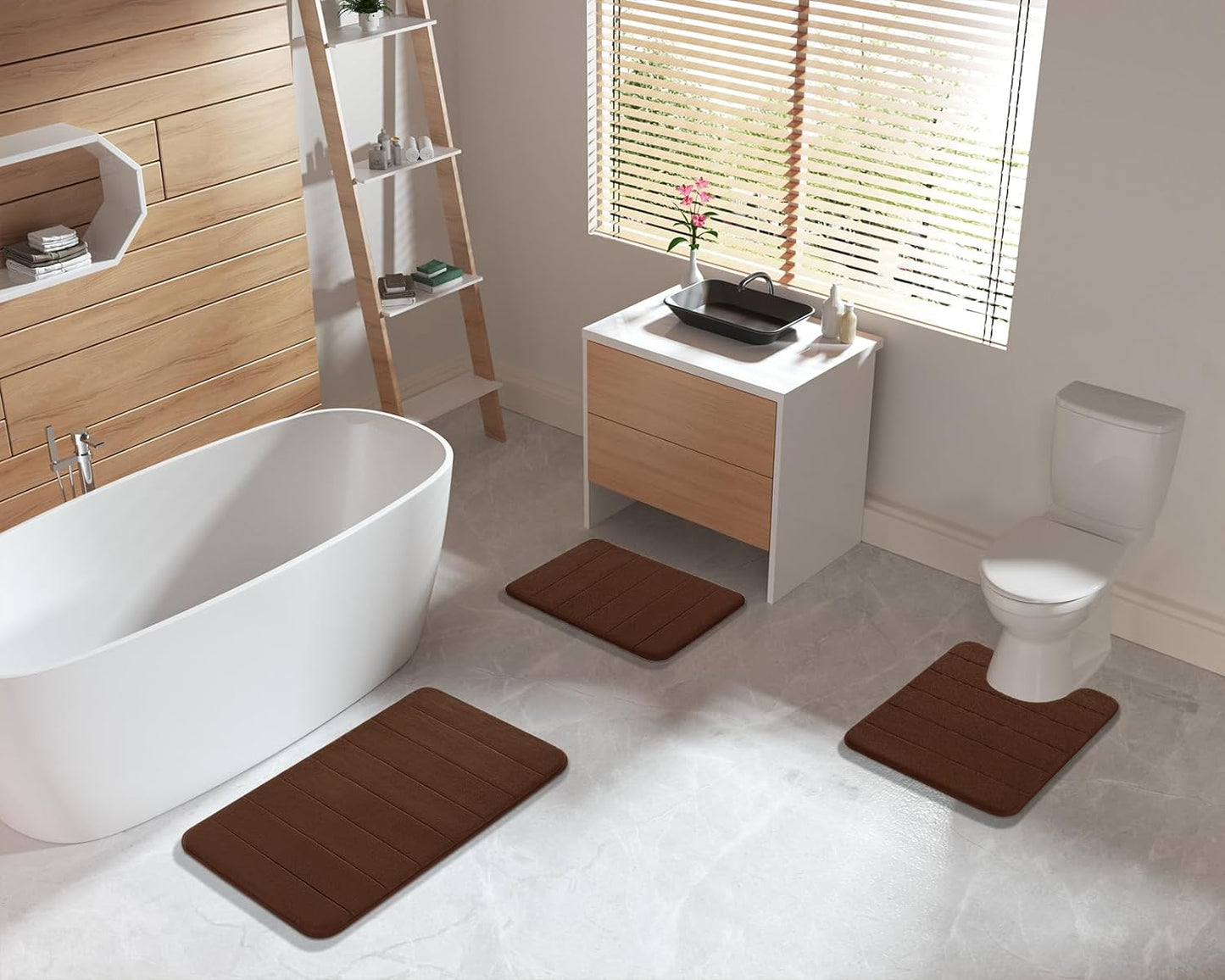 Floroux | Tapis de bain doux et antidérapants Set