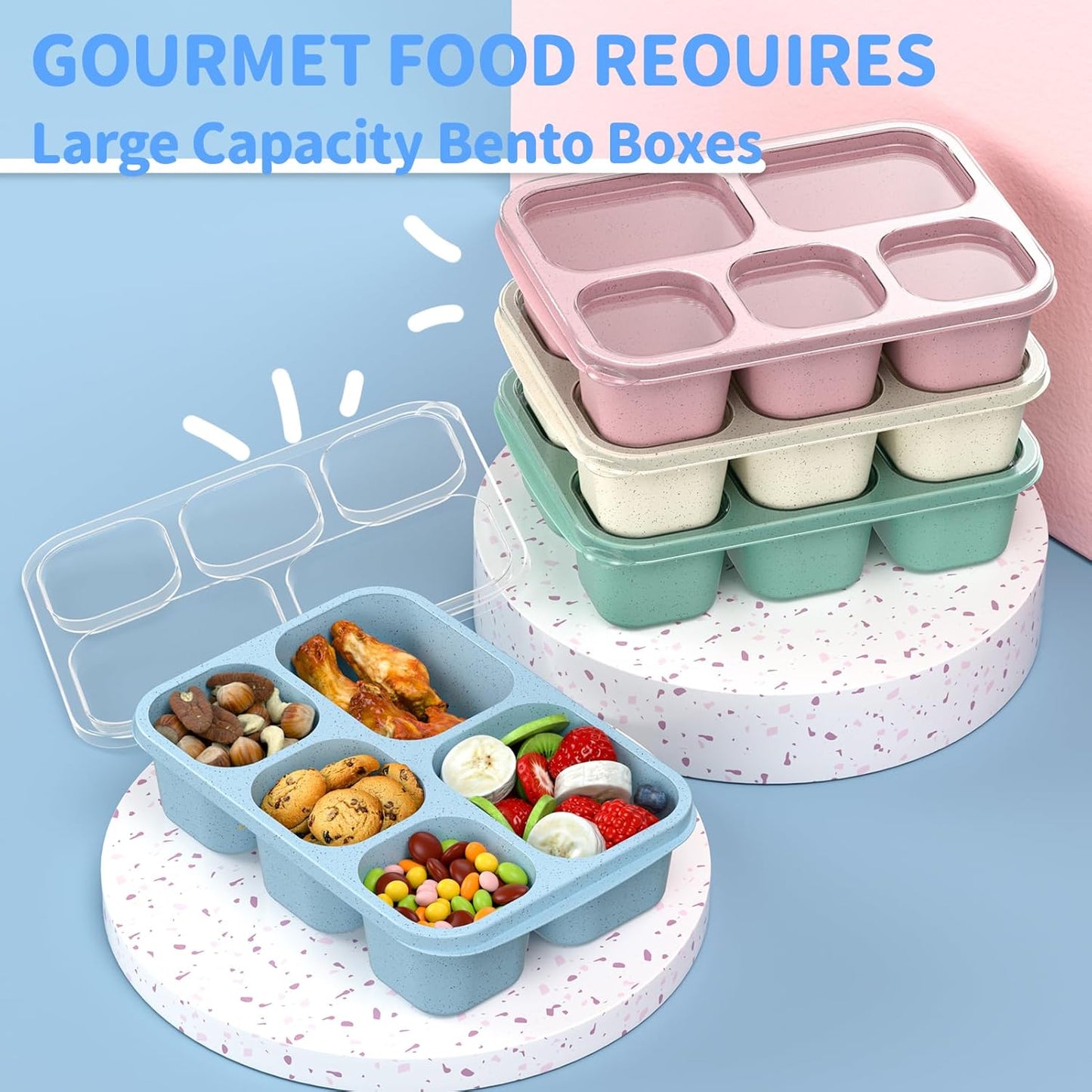 BentoBox - Ensemble de Conteneurs de Repas Élégants 4 pièces