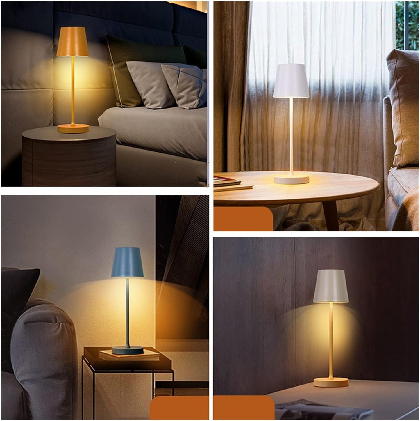 LuxoCharge - Lampe de Table Rechargeable avec Chargeur Intégré