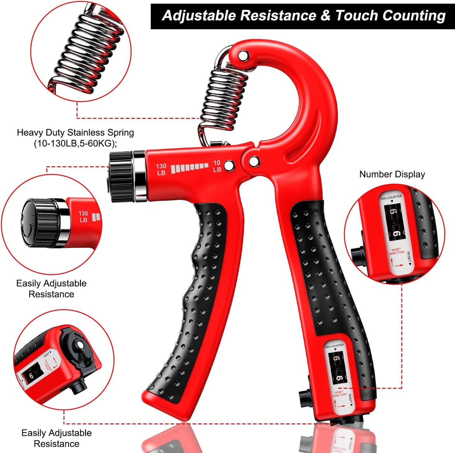 GripMaster - Set d'entraînement manuel ajustable 2 pièces