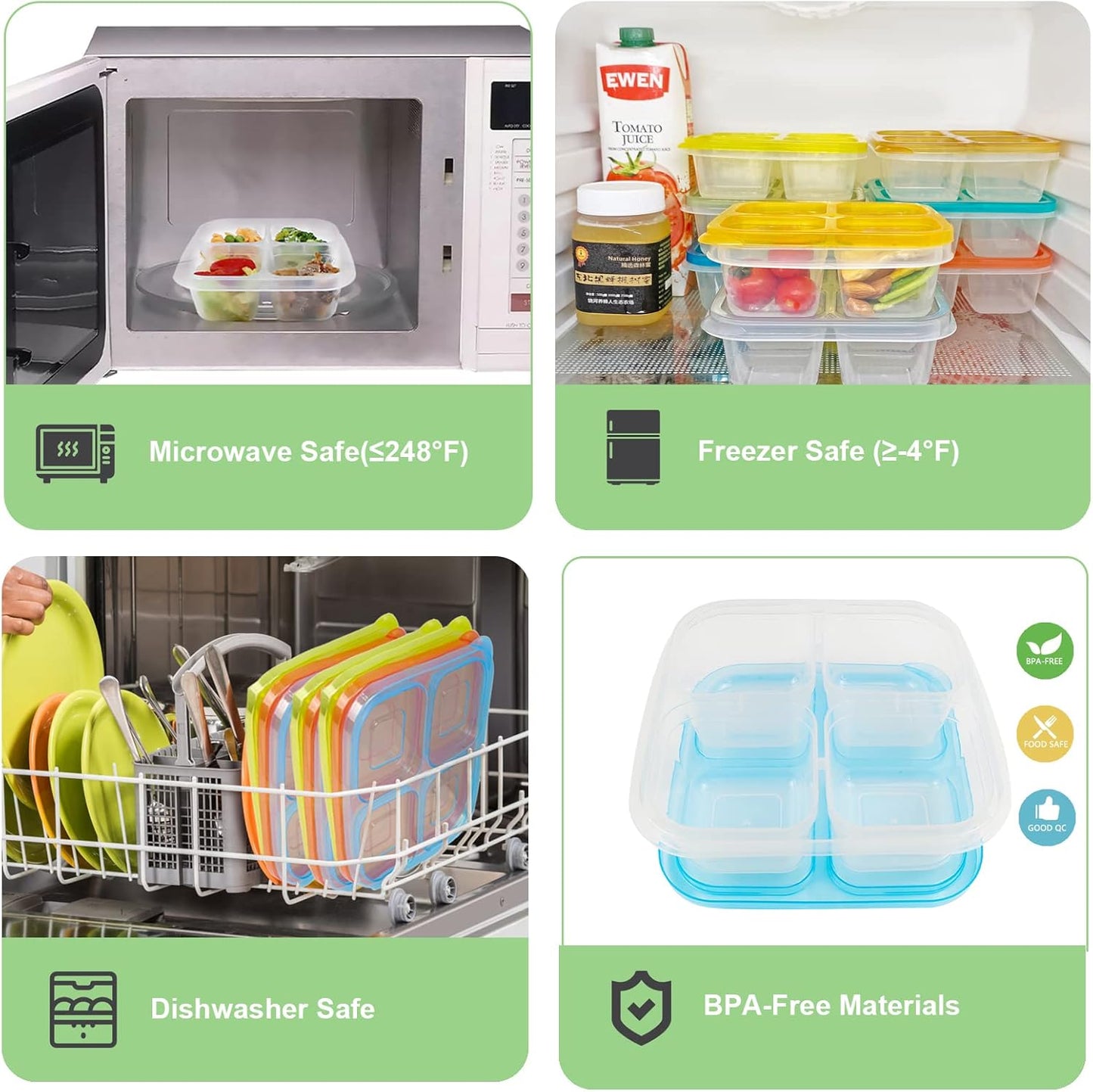 EcoMeal - Ensemble de Boîtes Bento Réutilisables 6 Pièces
