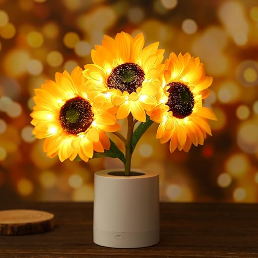 Floroux – Lampe de table LED fleurs rayonnantes pour une pièce confortable et stylée
