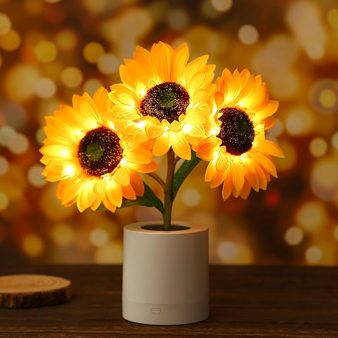 Floroux – Lampe de table LED fleurs rayonnantes pour une pièce confortable et stylée