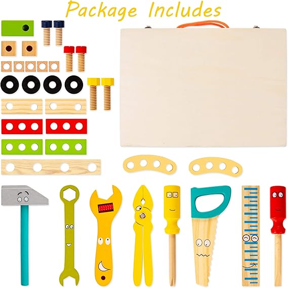 Set d'outils en bois - Découvrez un plaisir de jeu créatif pour les enfants