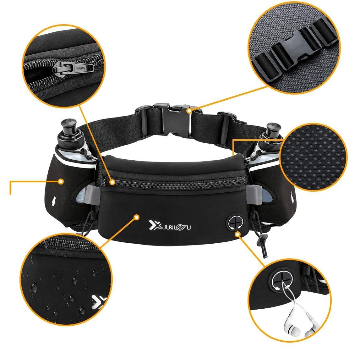 Ceinture de course avec bouteille d'eau – Confort & style