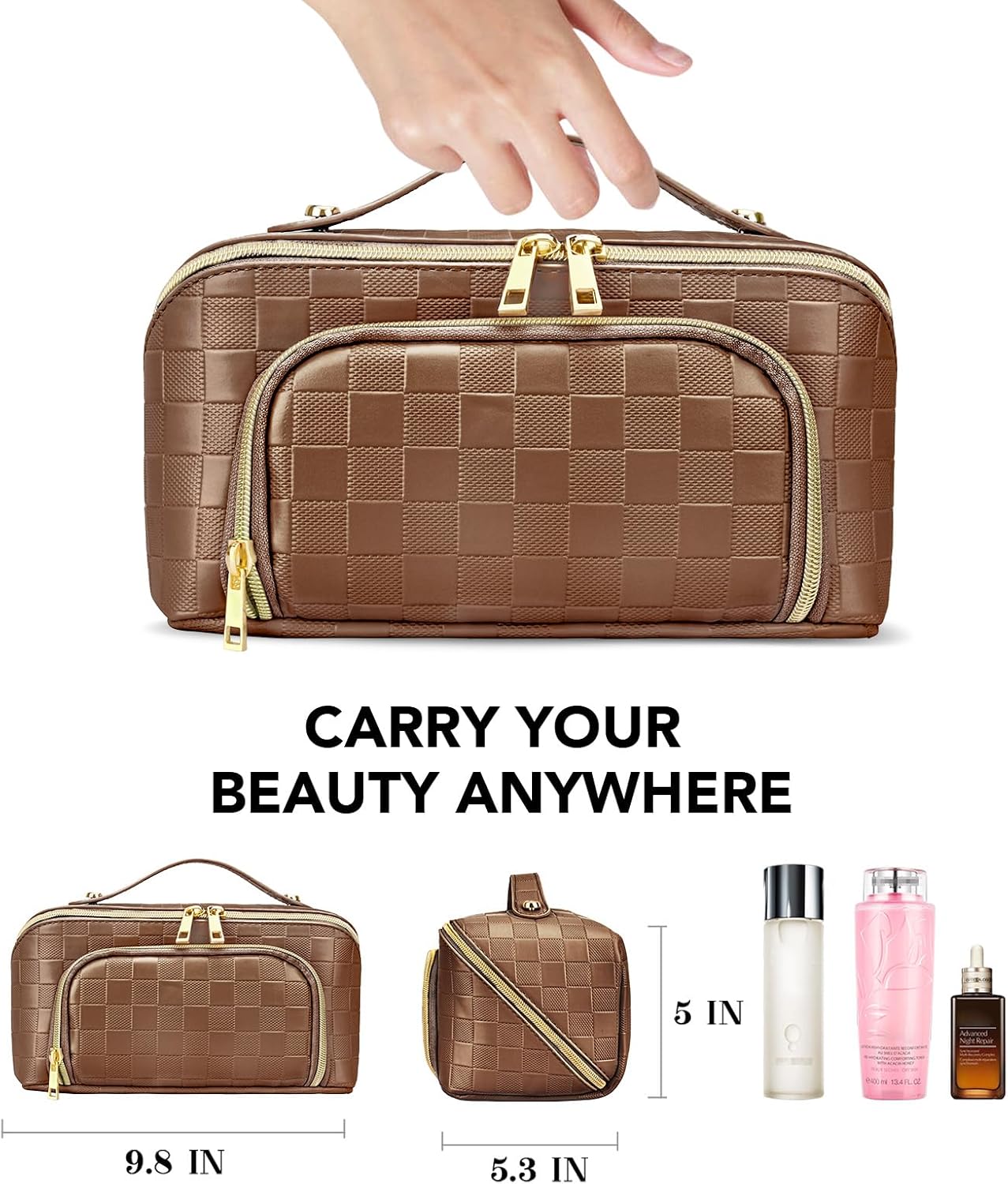 GlamBag - Trousse de maquillage imperméable avec grande capacité