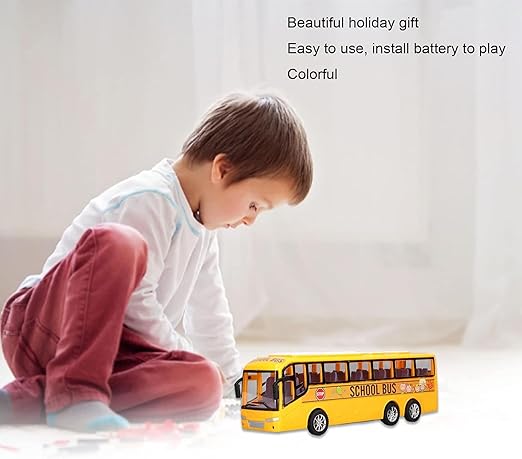 Télécommande de bus touristique électrique - Véhicule RC à l'échelle avec lumières pour enfants, école et plaisir en ville