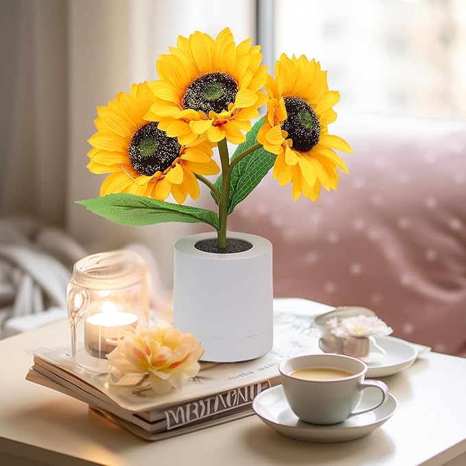 Floroux – Lampe de table LED fleurs rayonnantes pour une pièce confortable et stylée
