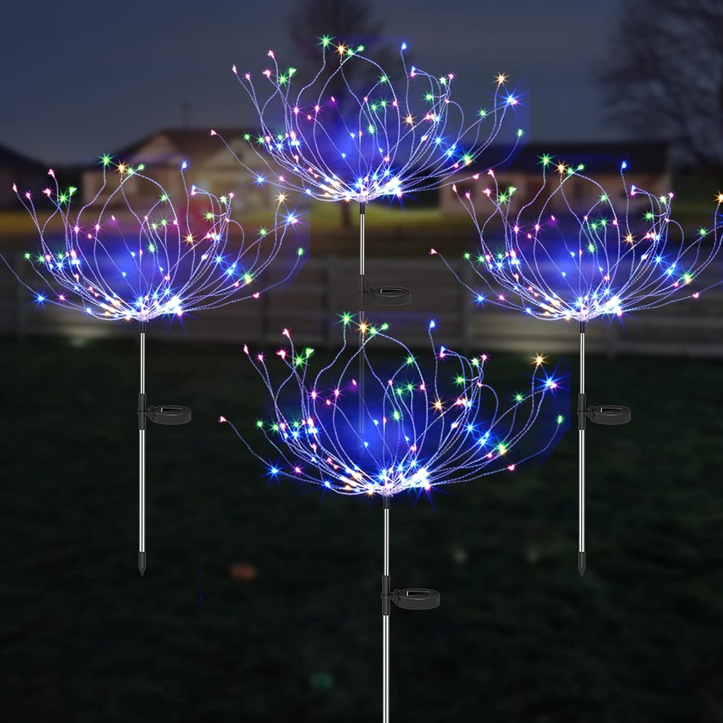 Floroux Pièce Lampes de jardin solaires d'extérieur Firework