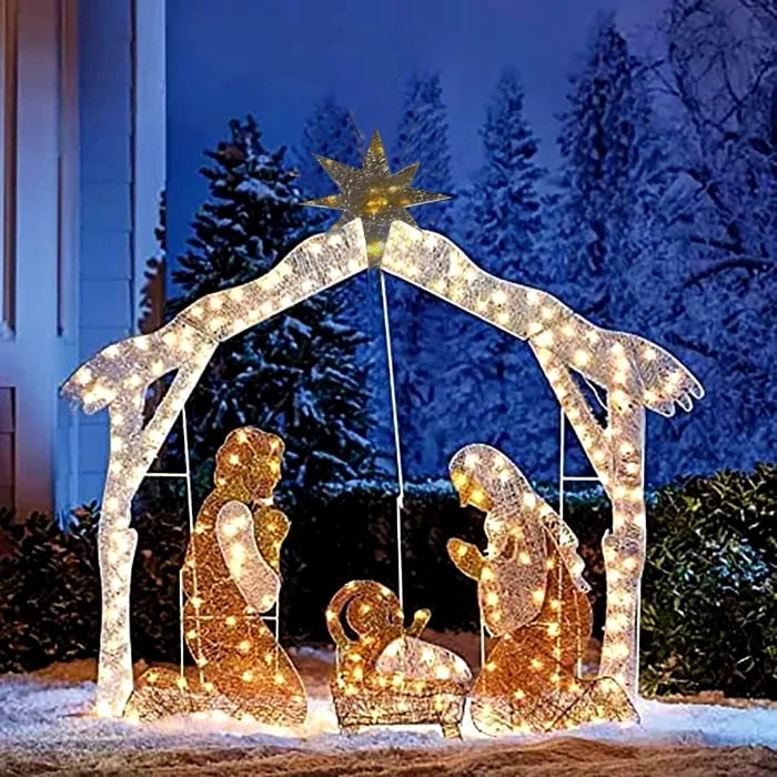 Floroux - Décoration de jardin LED blanc chaud