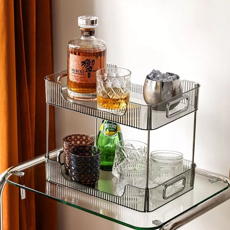 Organisateur décoratif à 2 niveaux multifonctionnel