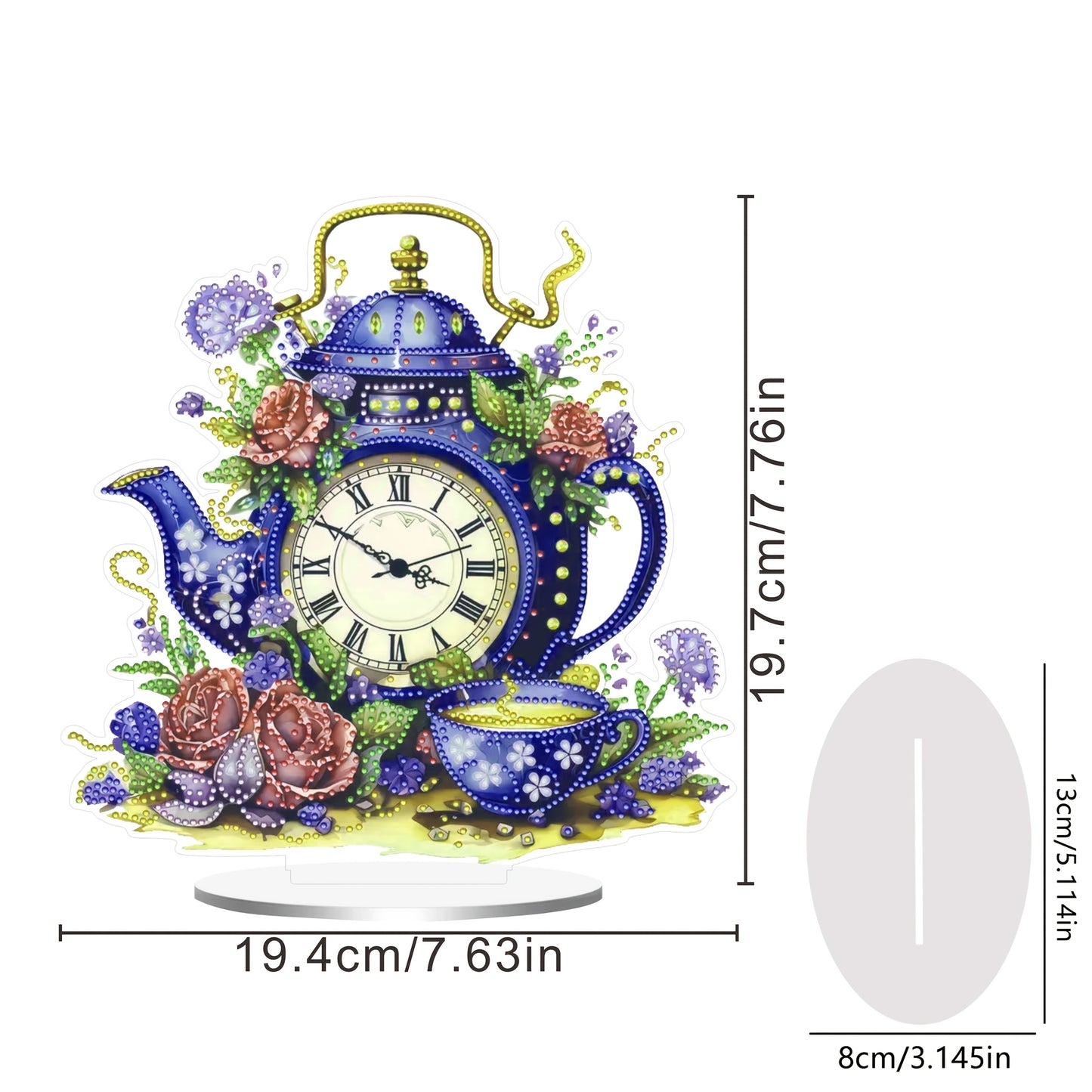 DecoClock - Horloge Théière Acrylique Élégante