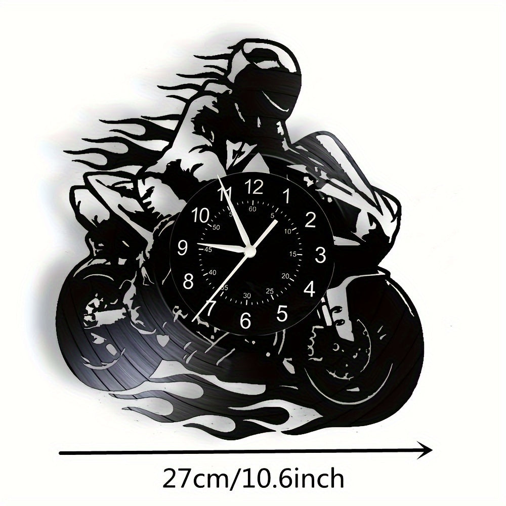Horloge murale Floroux en vinyle - Thème moteur, style, pour décoration de salon et de bureau
