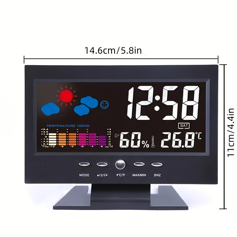 SilentTime Clock – Montre Numérique Élégante de Résistance et de Surveillance Climatique