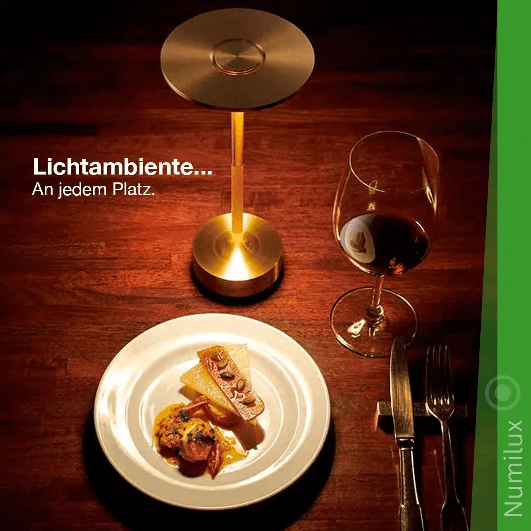NumiLux Lampe de table rechargeable étanche et élégante