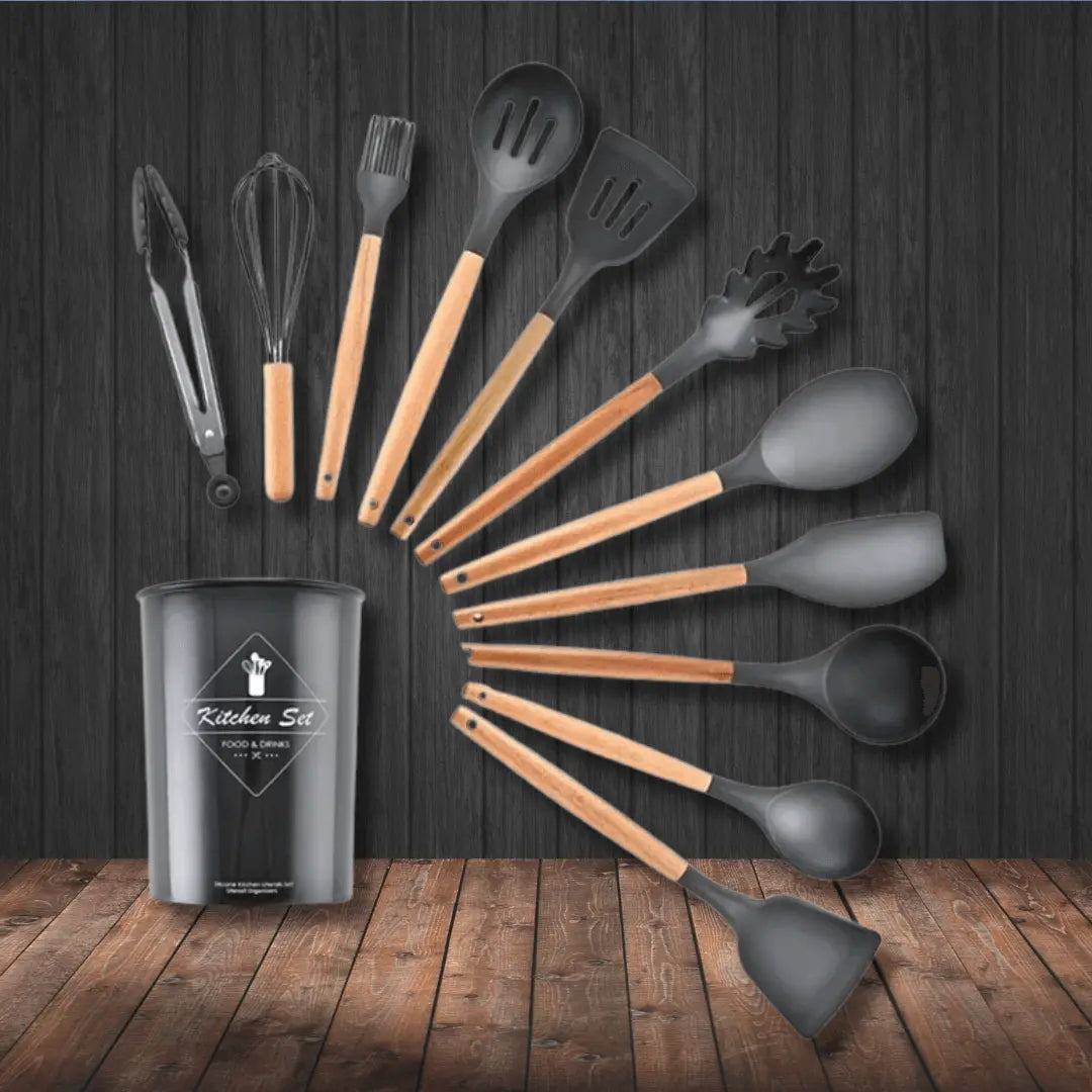 FlexiChef – Ensemble d'ustensiles de cuisine en silicone durable