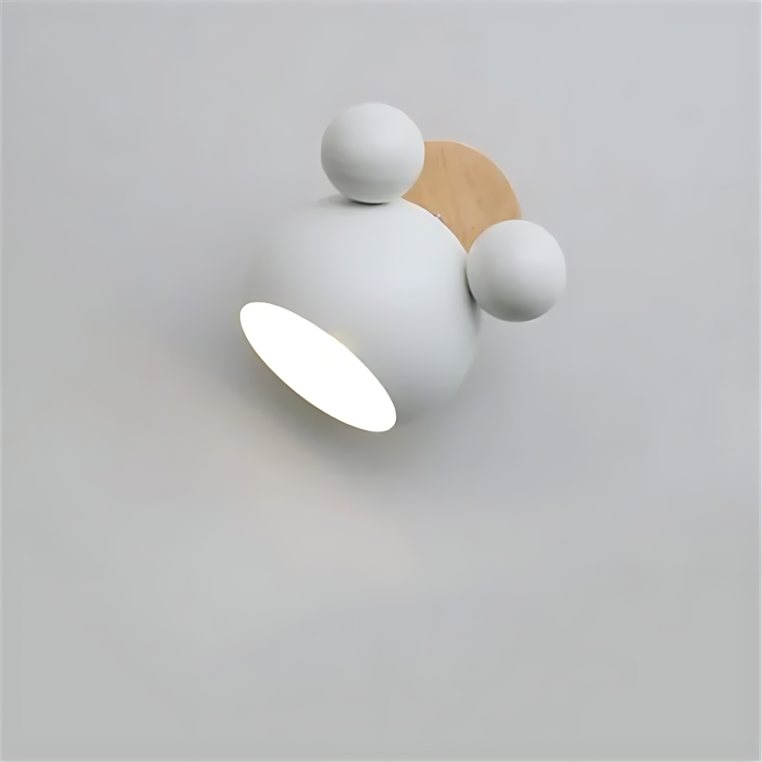 Floroux - Charmante lampe murale Mickey Mouse pour chambres d'enfants et espaces de jeux
