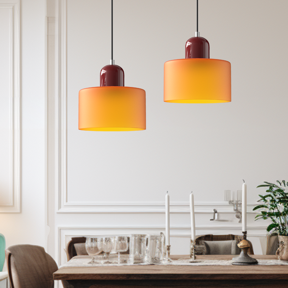 Floroux Glass Suspension | Creative Bauhaus Design | Colorful Accents | Atmospheric Lighting for Dining Room & Living Room