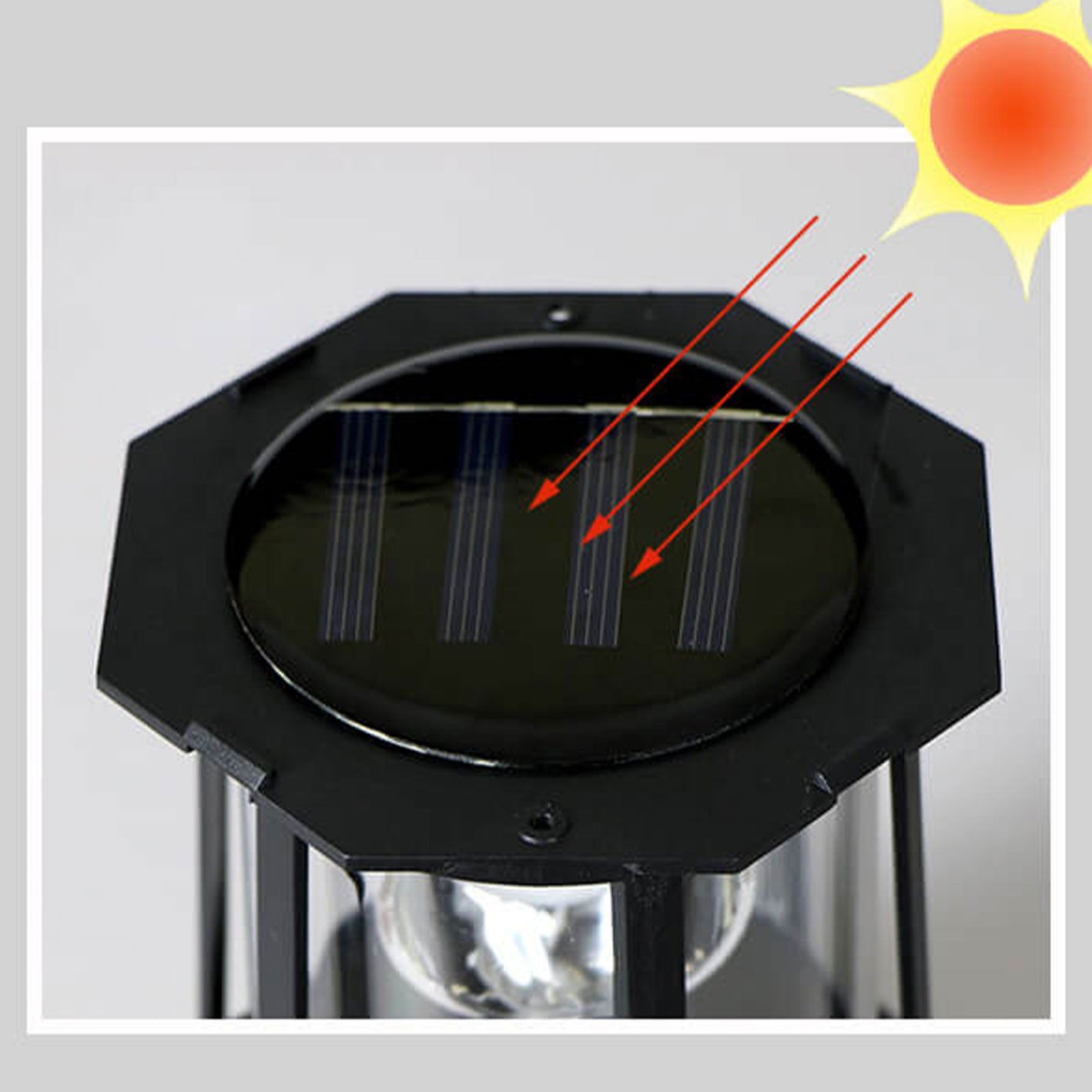 Floroux LED lampe de jardin | Tour rotatif | Alimenté par énergie solaire | Décoration & éclairage de paysage