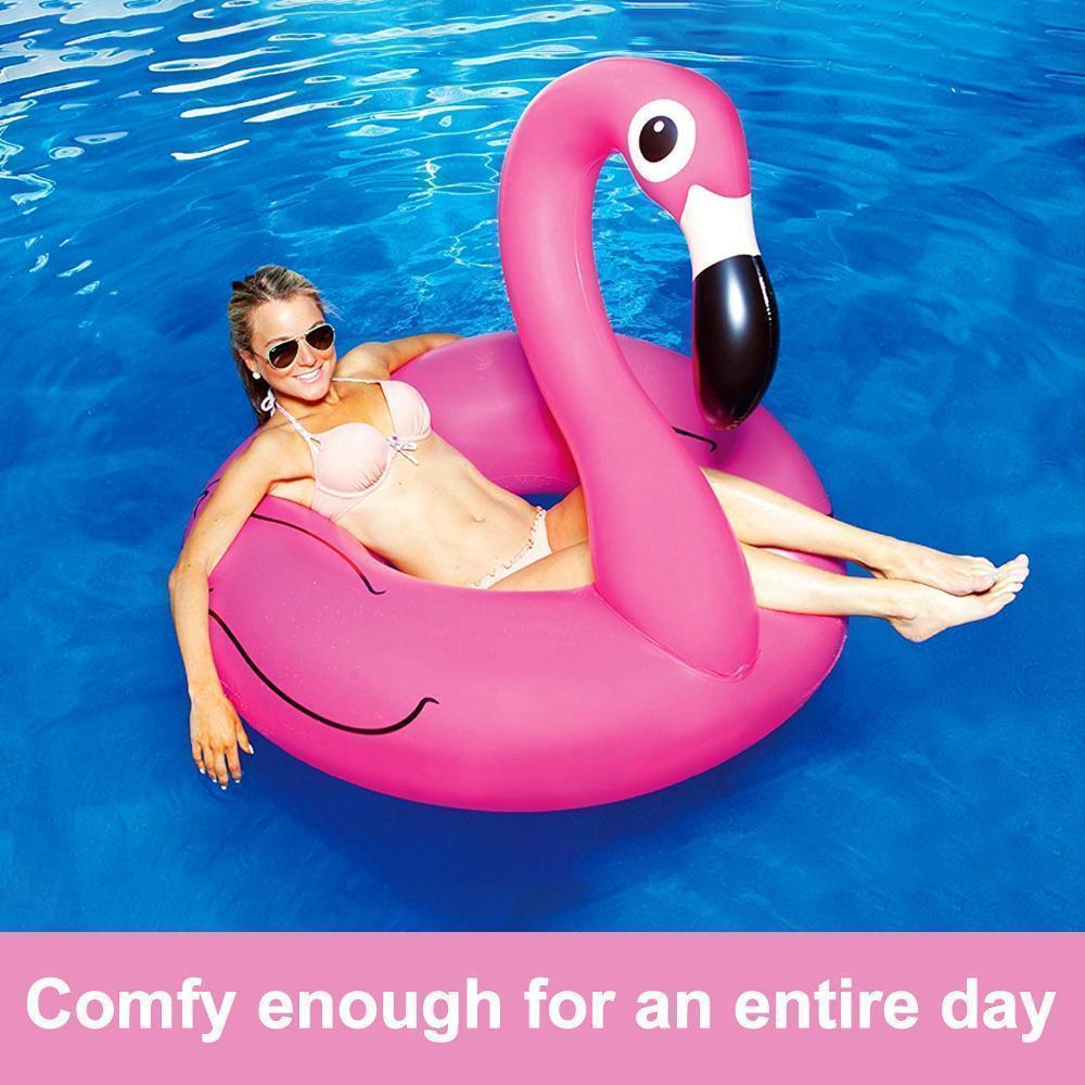 Floroux Flamant Swimming Ring | Inflatable Floater XXL | Summer Pool Toy | Party Decoration