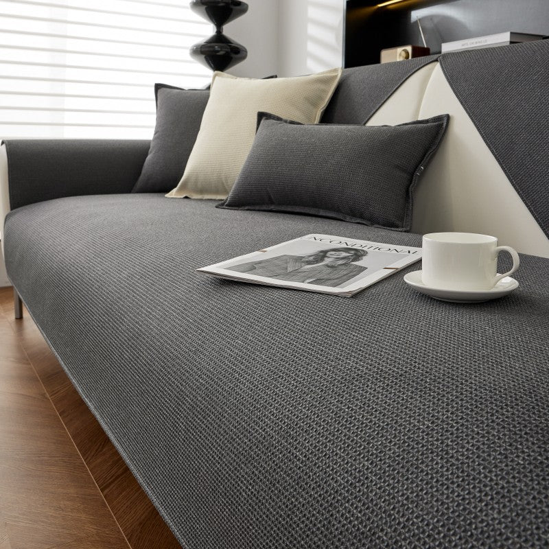 Tissu à motif gaufré Imperméable Housse de canapé/canapé antidérapante