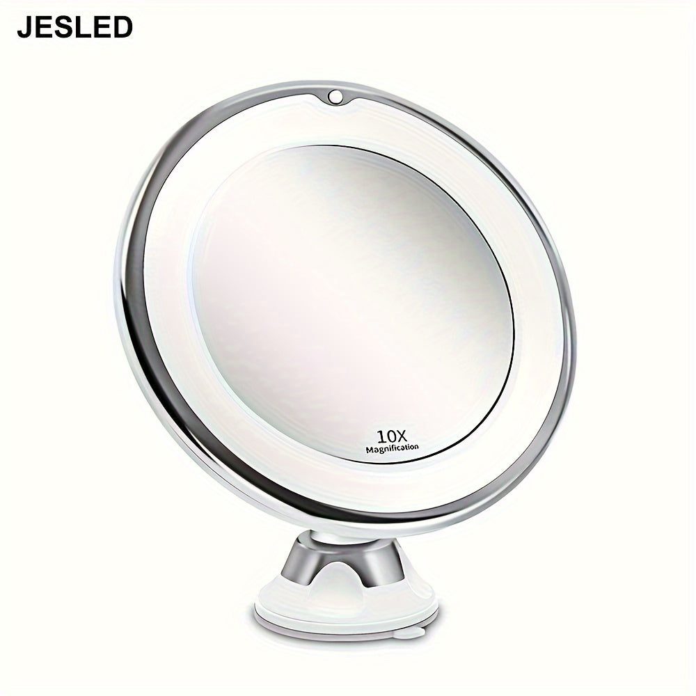 JESLED 10X – Miroir de Maquillage Rotatif avec Éclairage