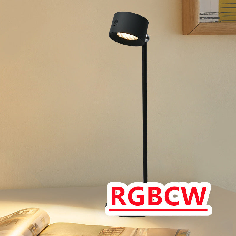 360 Rotation 2-en-1 Têtes doubles Lampe de table alimentée par batterie