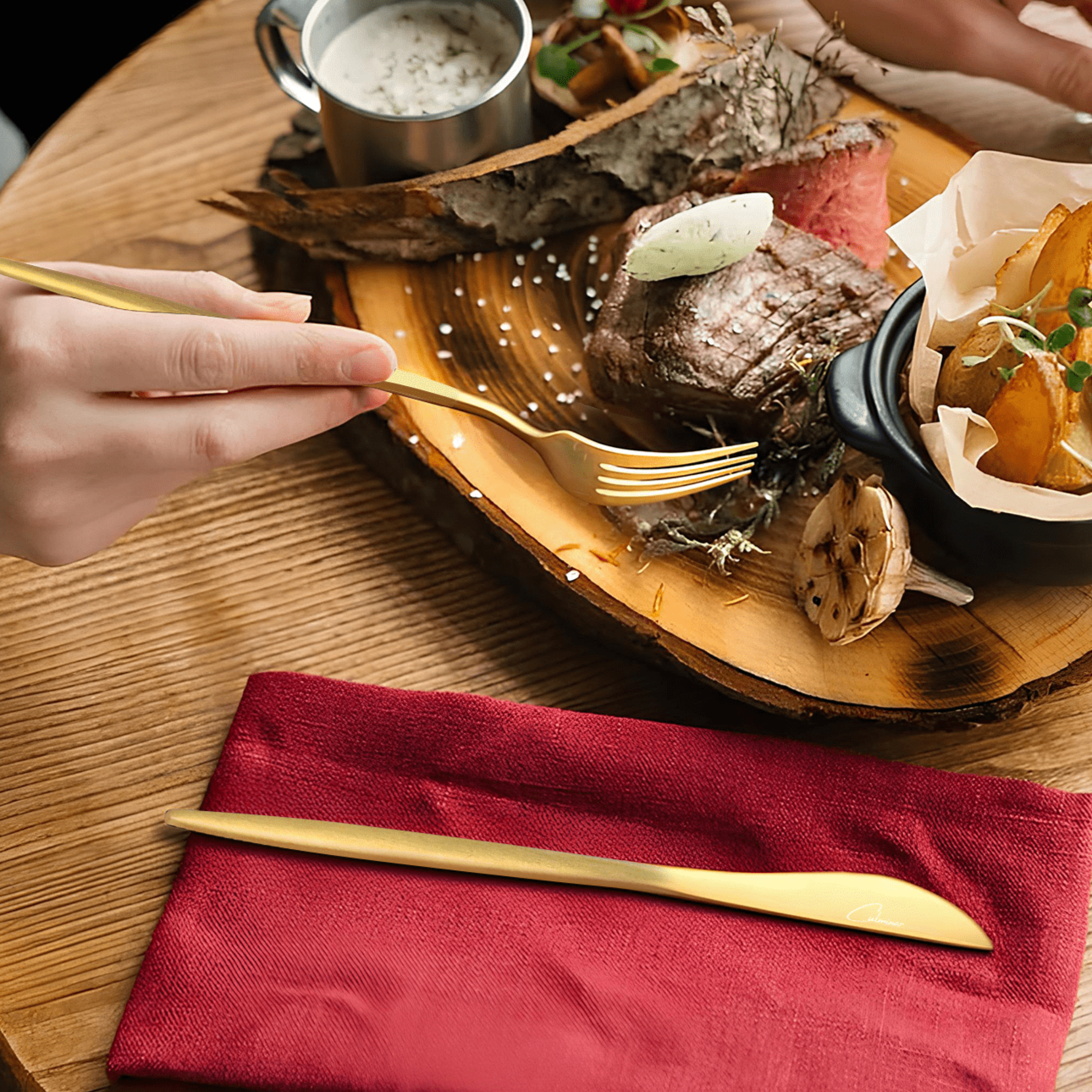 GoudenGlans - Ensemble de Couverts de Luxe de 20 Pièces pour Dîner Élégamment