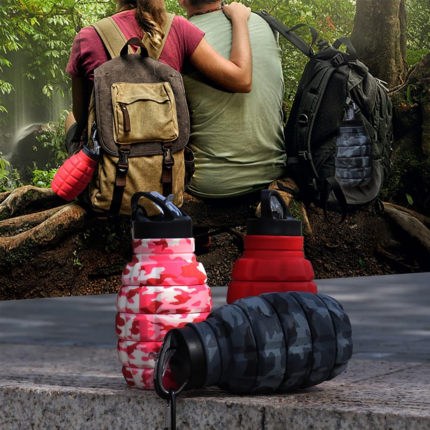 FlexiBottle - Gobelet de voyage pliable durable 575 ML