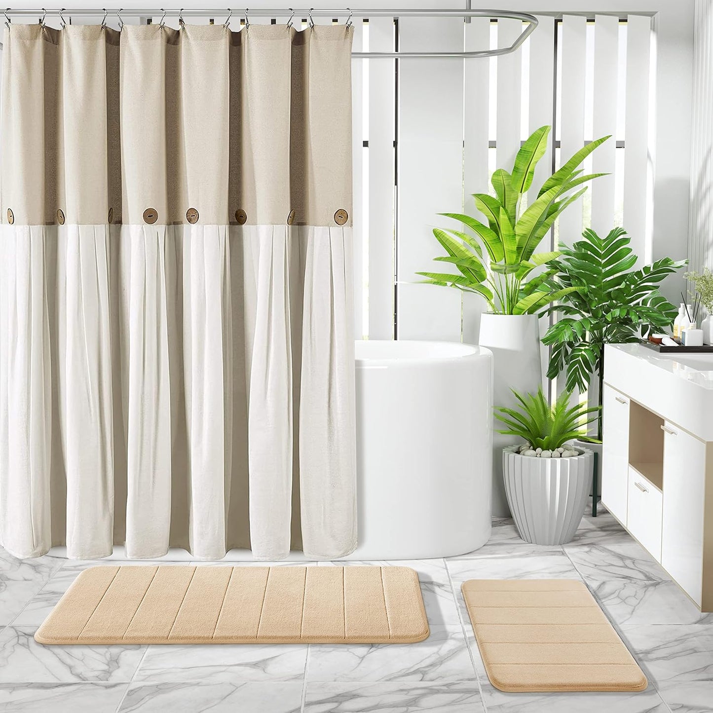 Floroux | Tapis de bain doux et antidérapants Set