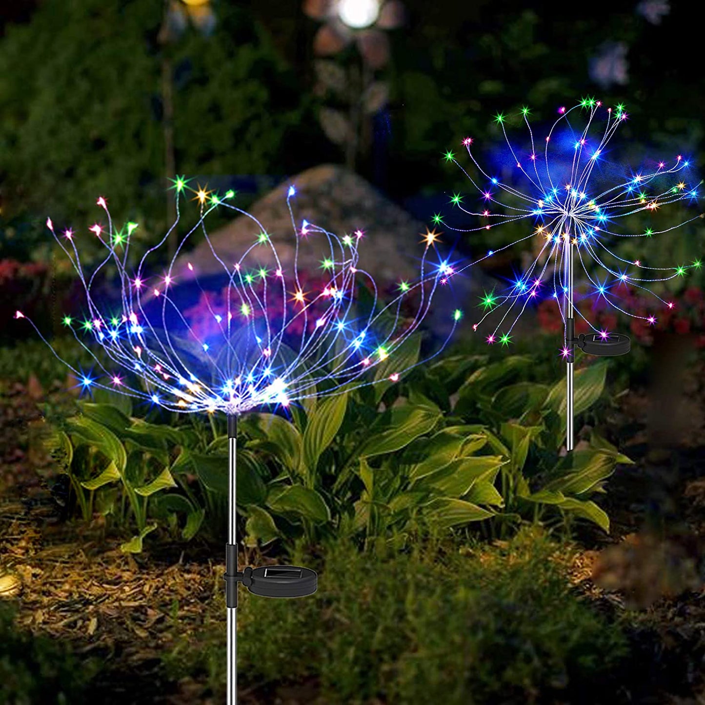 Floroux Pièce Lampes de jardin solaires d'extérieur Firework