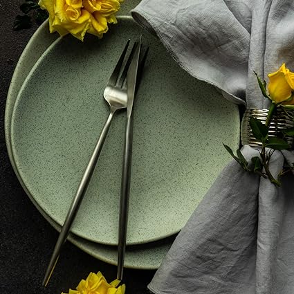 Floroux Couverts minimalistes 36 pièces en acier inoxydable : élégance et durabilité
