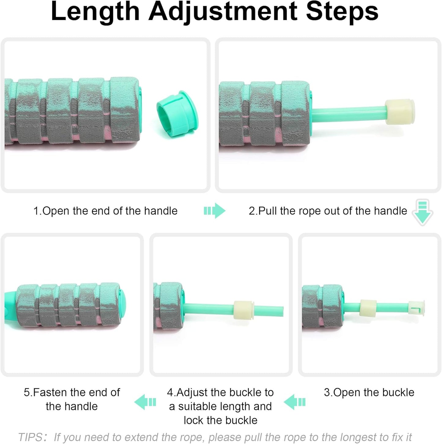 AdjustFit - Corde à sauter sans fil et lestée pour le fitness