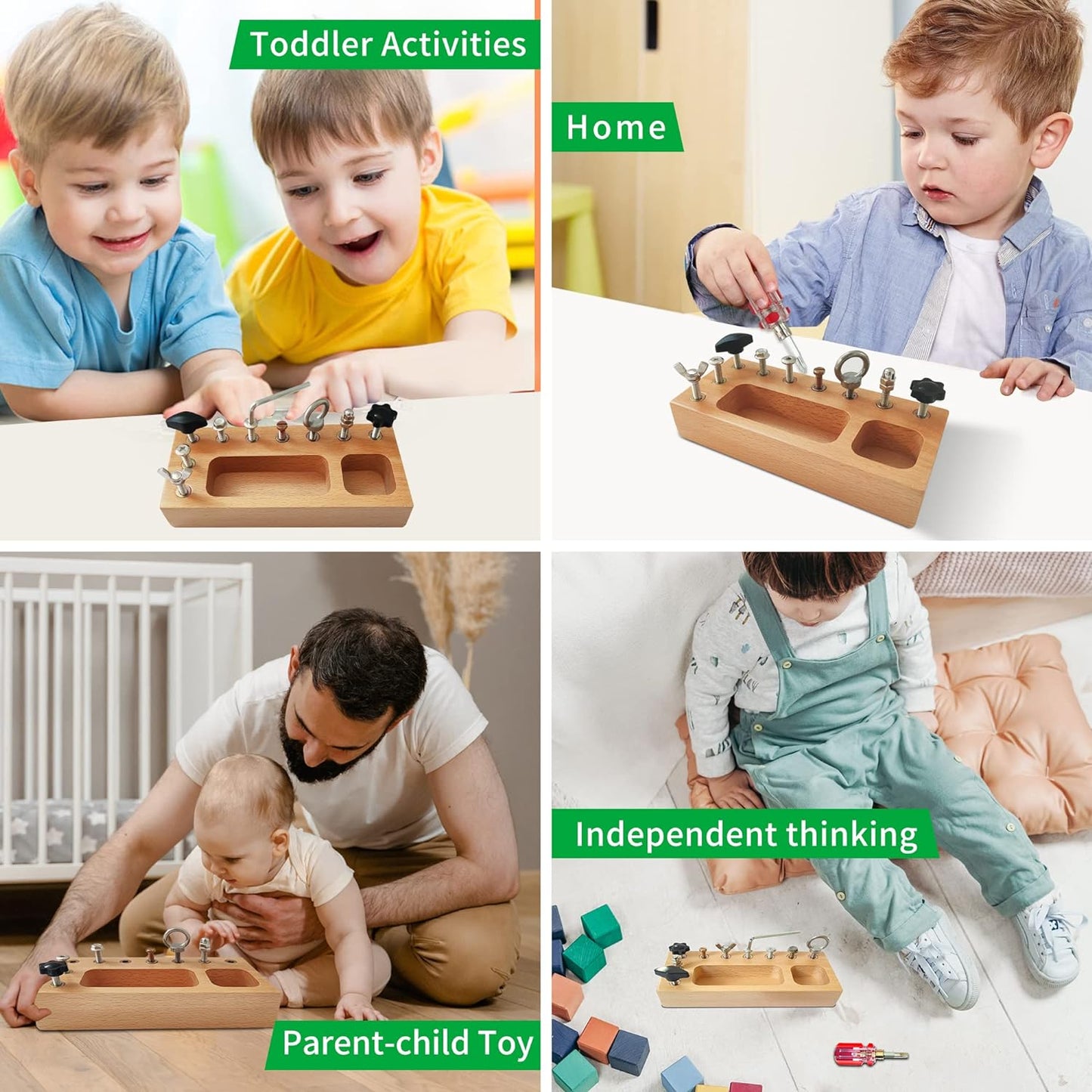 Tableau de jeu occupé - Tableau de jeu éducatif Montessori pour enfants créatifs
