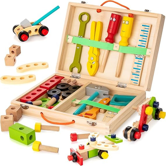 Set d'outils en bois - Découvrez le plaisir de jouer créatif pour les enfants