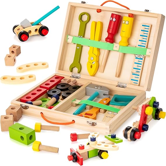 Set d'outils en bois - Découvrez un plaisir de jeu créatif pour les enfants