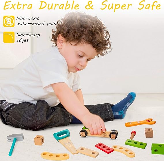 Set d'outils en bois - Découvrez un plaisir de jeu créatif pour les enfants