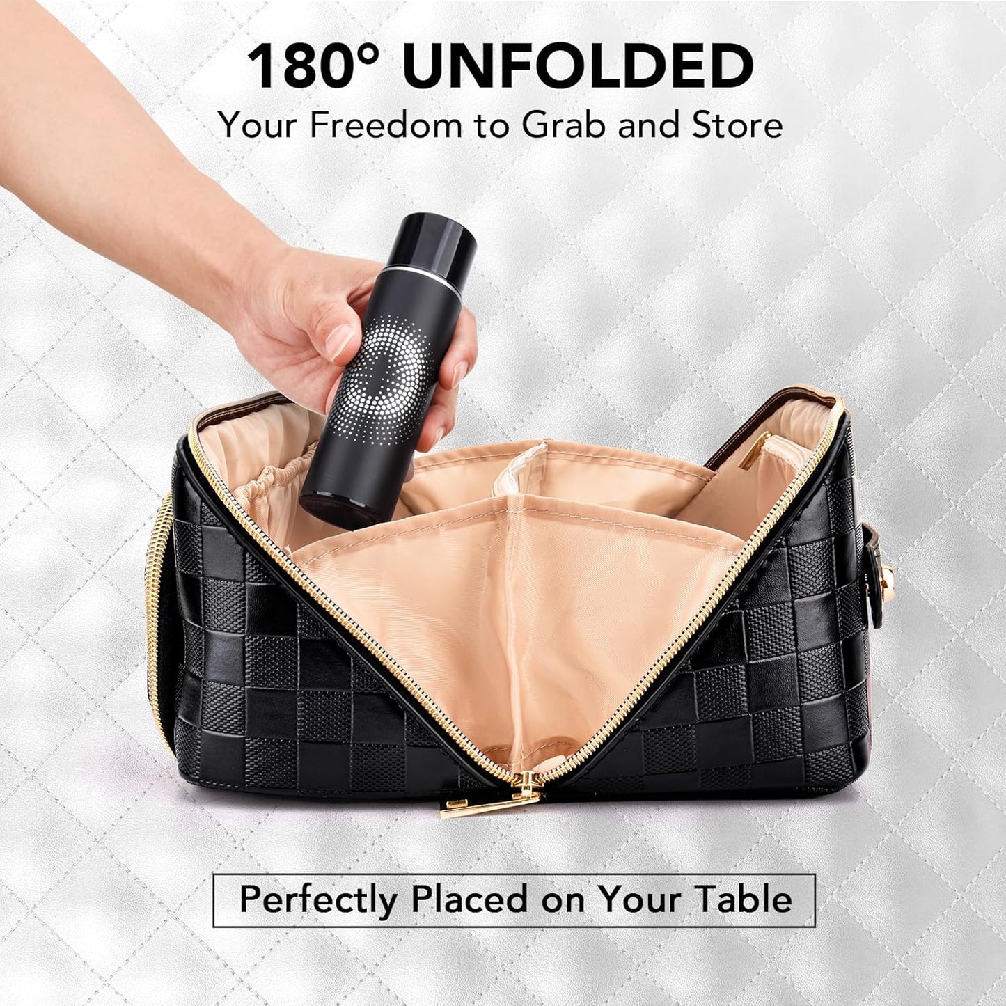 GlamBag - Trousse de maquillage imperméable avec grande capacité