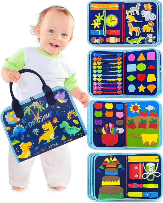 Tableau de jeu interactif bleu pour enfants - Apprentissage amusant pour les petits