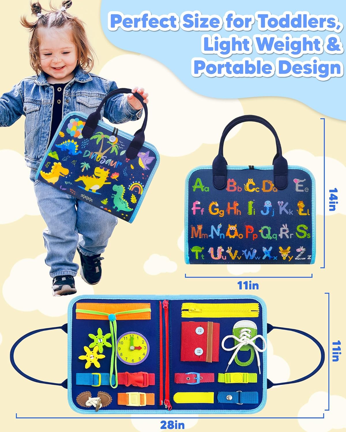 Tableau de jeu interactif bleu pour enfants - Apprentissage amusant pour les petits
