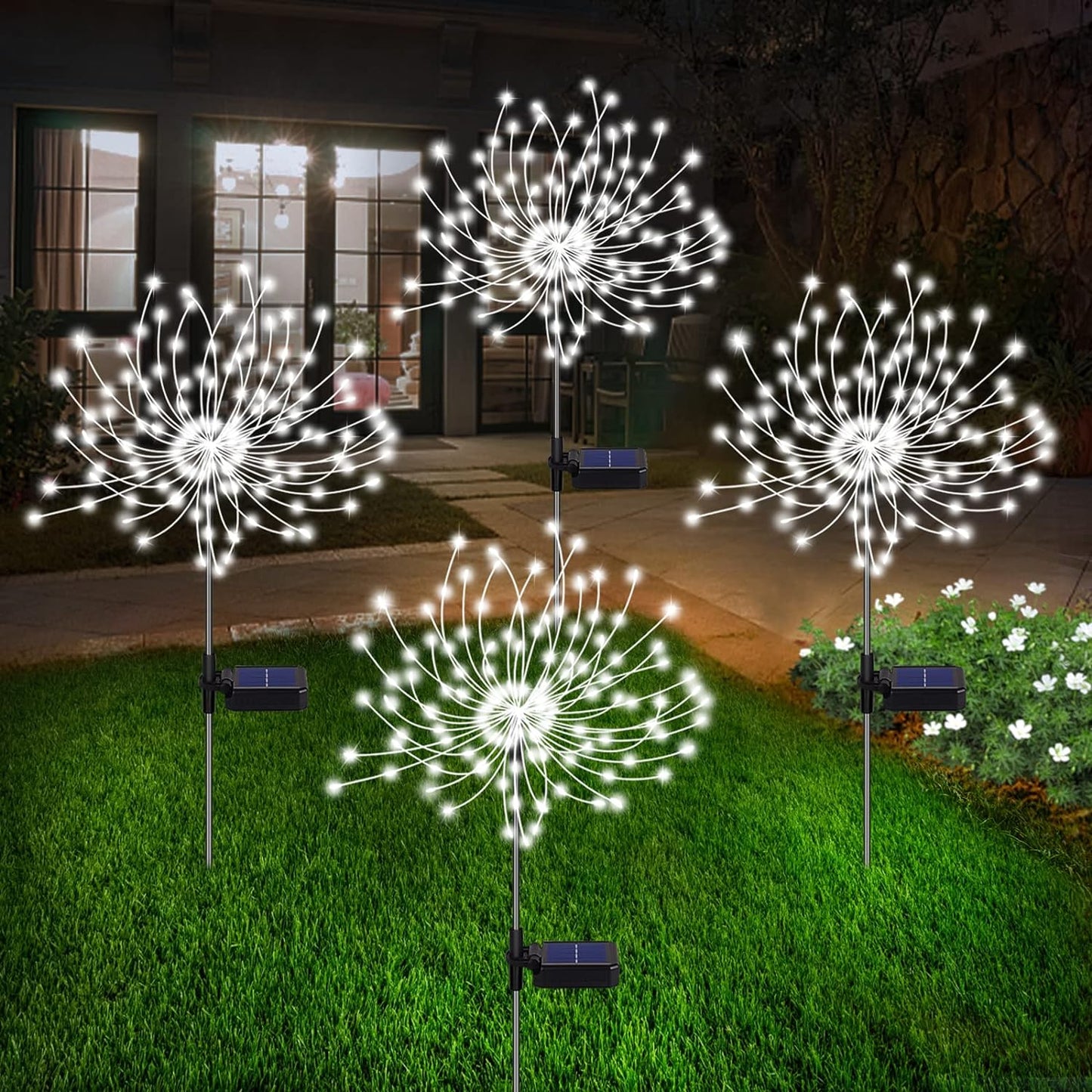 Floroux Pièce Lampes de jardin solaires d'extérieur Firework
