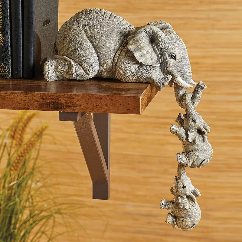 Avry - Set de Figurines Éléphants Rétro