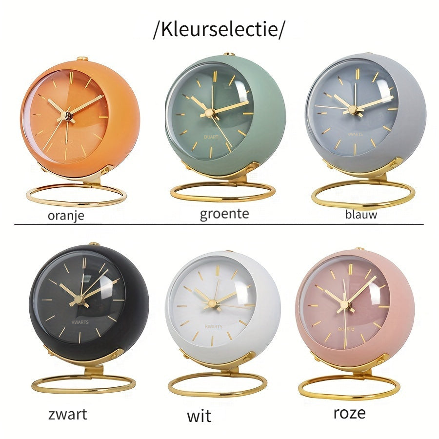 EleganceTime - Réveil Quartz Luxe en Design Métallique