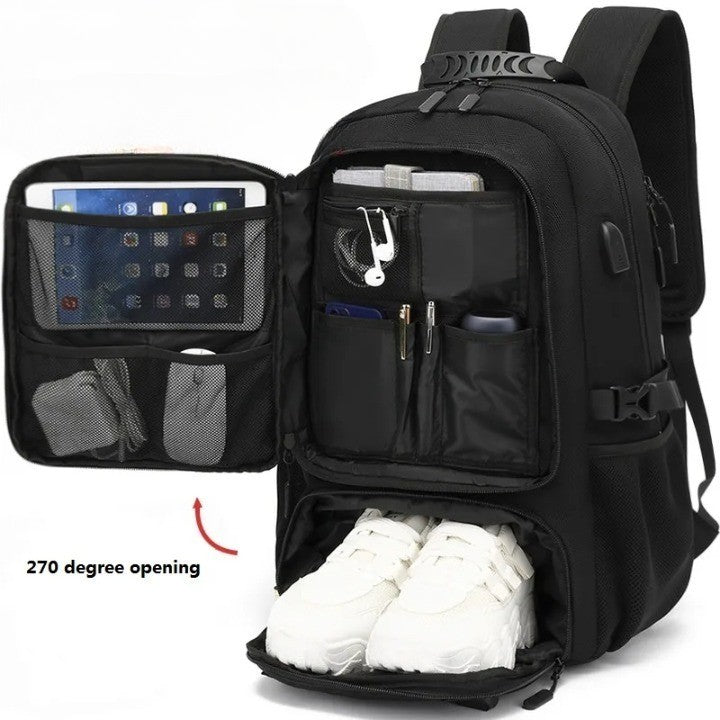 TechTrek Pro Sac à dos - Sac à dos avec port de charge USB pratique