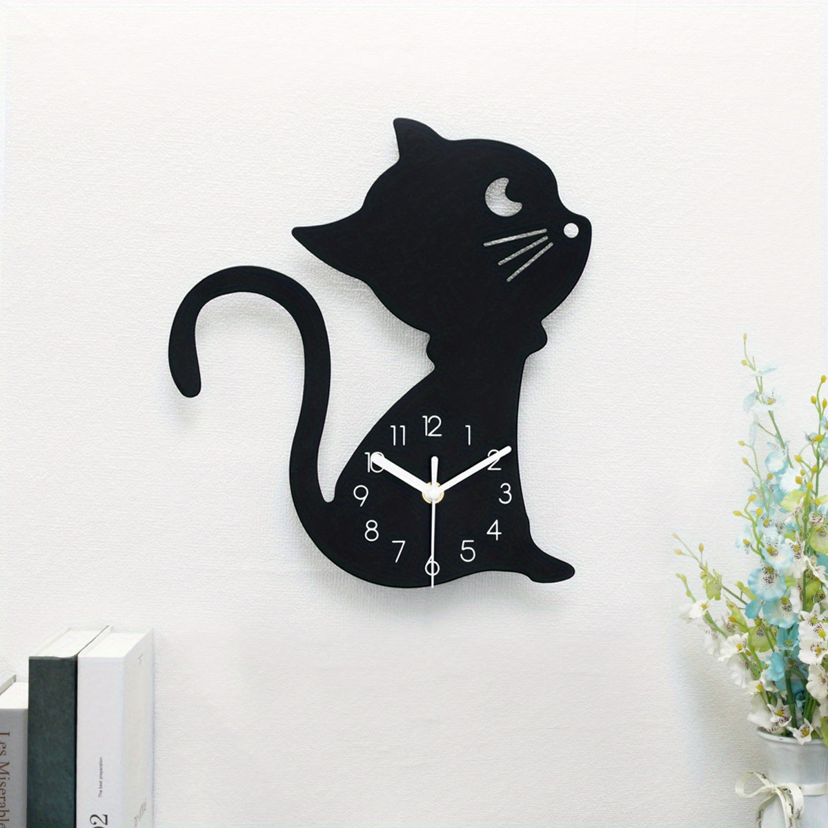 ModernPaws – Horloge mural unique pour chats pour intérieur