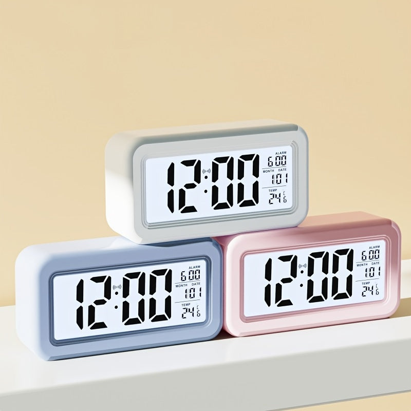 Horloge Réveil Floroux avec Écran LCD - Affichage de la Date et de la Température
