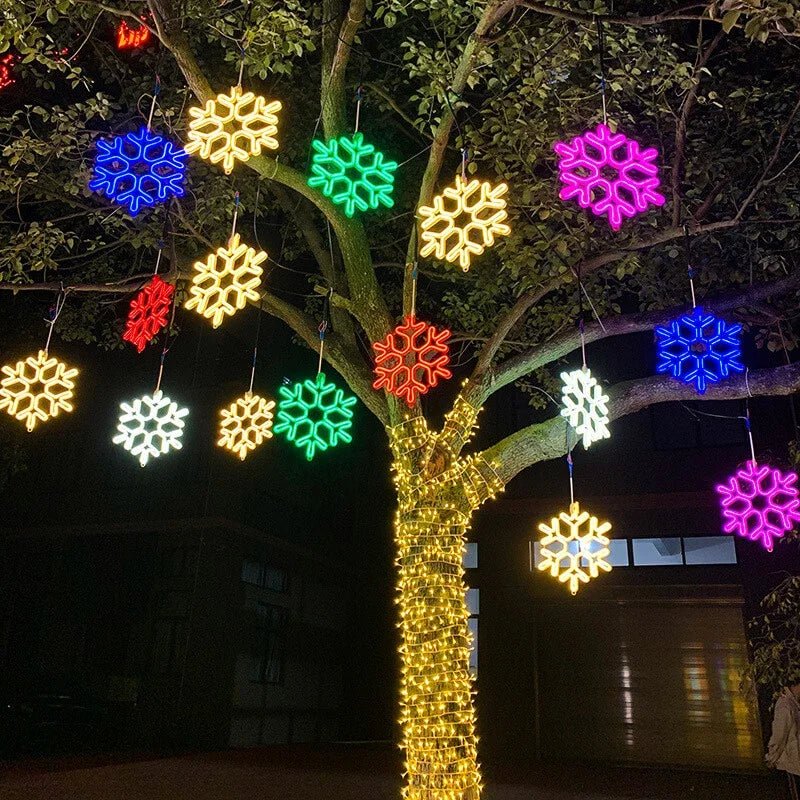 SterrenLicht - Éclairage magique à LED flocons de neige pour fêtes