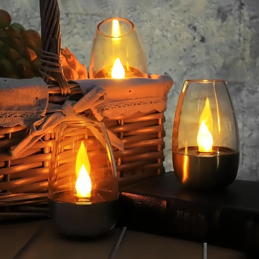 SolarCandle – Éclairage LED de bougie à thé solaire pour décoration
